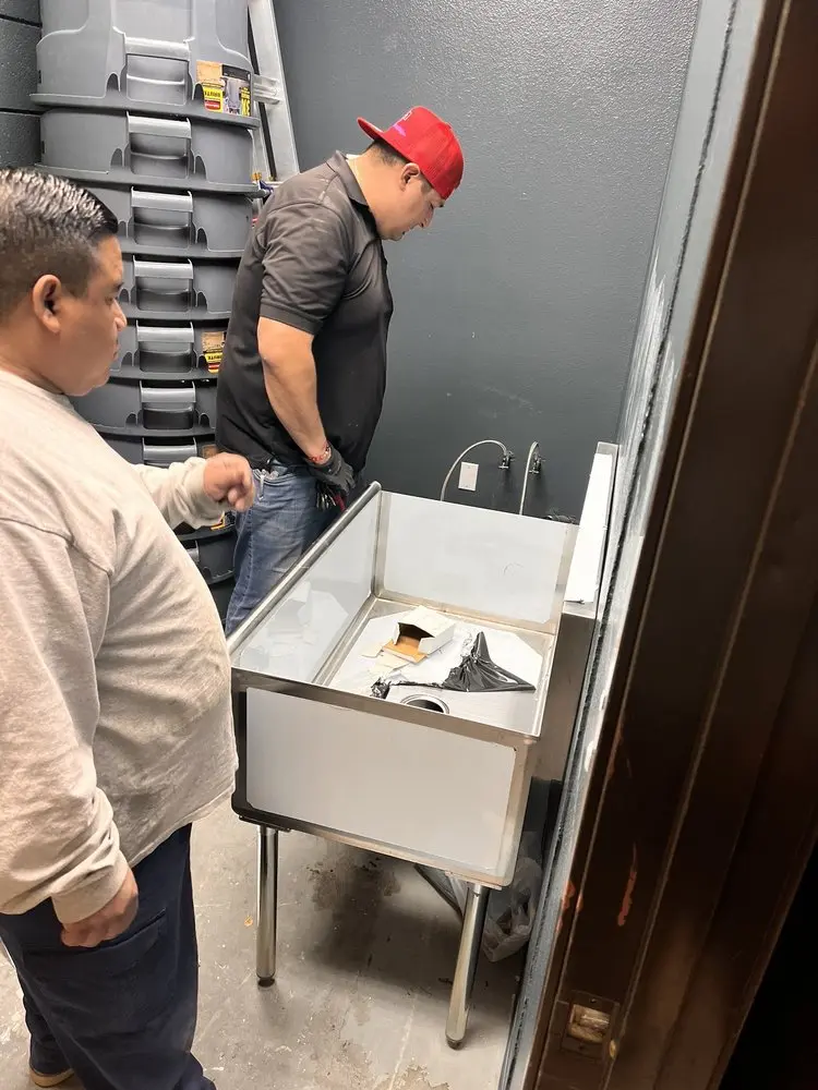 Commercial plumbing and sink installation in Islandia